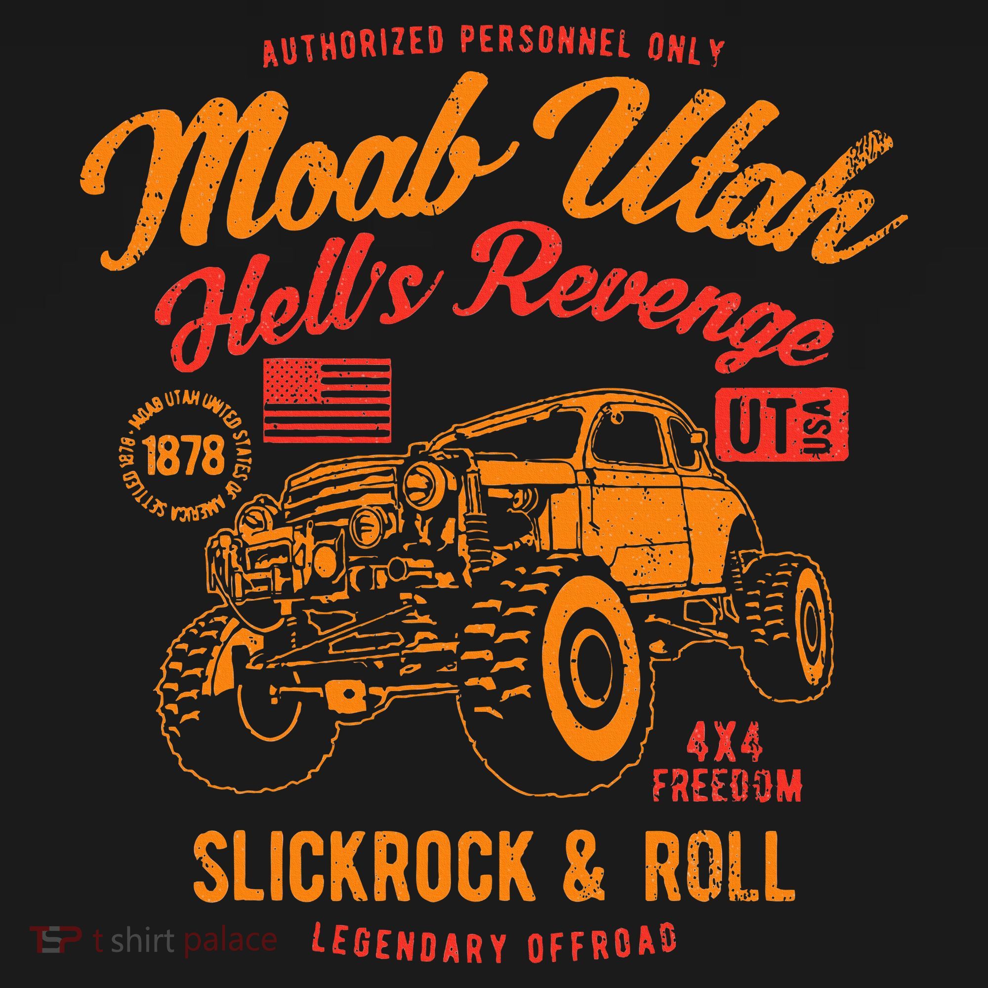 Moab Utah Hells Revenge 4x4 Vintage T-Shirt