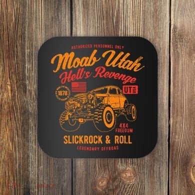 Moab Utah Hells Revenge 4x4 Vintage Coaster