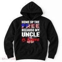 My Uncle Is Brave Home Of The Free - Proud Army Niece Nephew Hoodie thumb 0