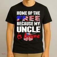 My Uncle Is Brave Home Of The Free - Proud Army Niece Nephew T-Shirt thumb 3