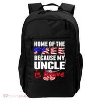 My Uncle Is Brave Home Of The Free - Proud Army Niece Nephew Backpack thumb 0