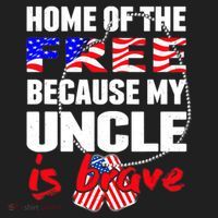 My Uncle Is Brave Home Of The Free - Proud Army Niece Nephew Beanie thumb 2