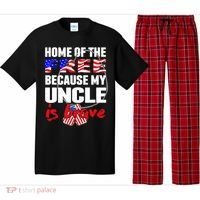 My Uncle Is Brave Home Of The Free - Proud Army Niece Nephew Pajama Set thumb 0