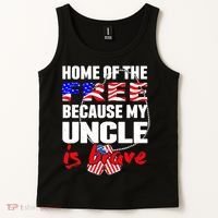 My Uncle Is Brave Home Of The Free - Proud Army Niece Nephew Tank Top thumb 2