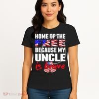 My Uncle Is Brave Home Of The Free - Proud Army Niece Nephew Women's T-Shirt thumb 4