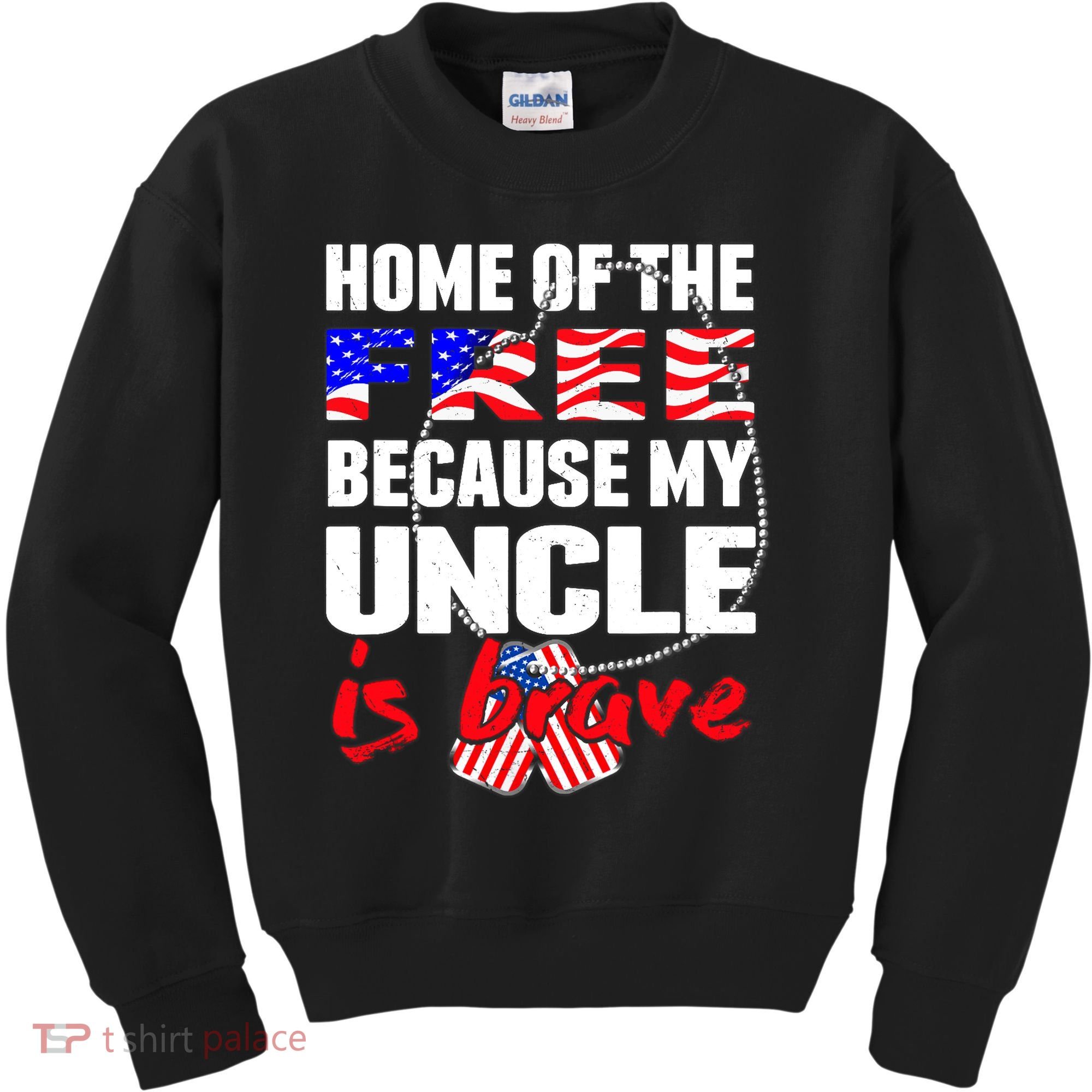 My Uncle Is Brave Home Of The Free - Proud Army Niece Nephew Kids Sweatshirt