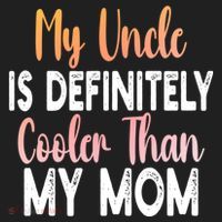 My Uncle Is Definitely Cooler Than My Mom Funny Niece Nephew Golf Towel thumb 3