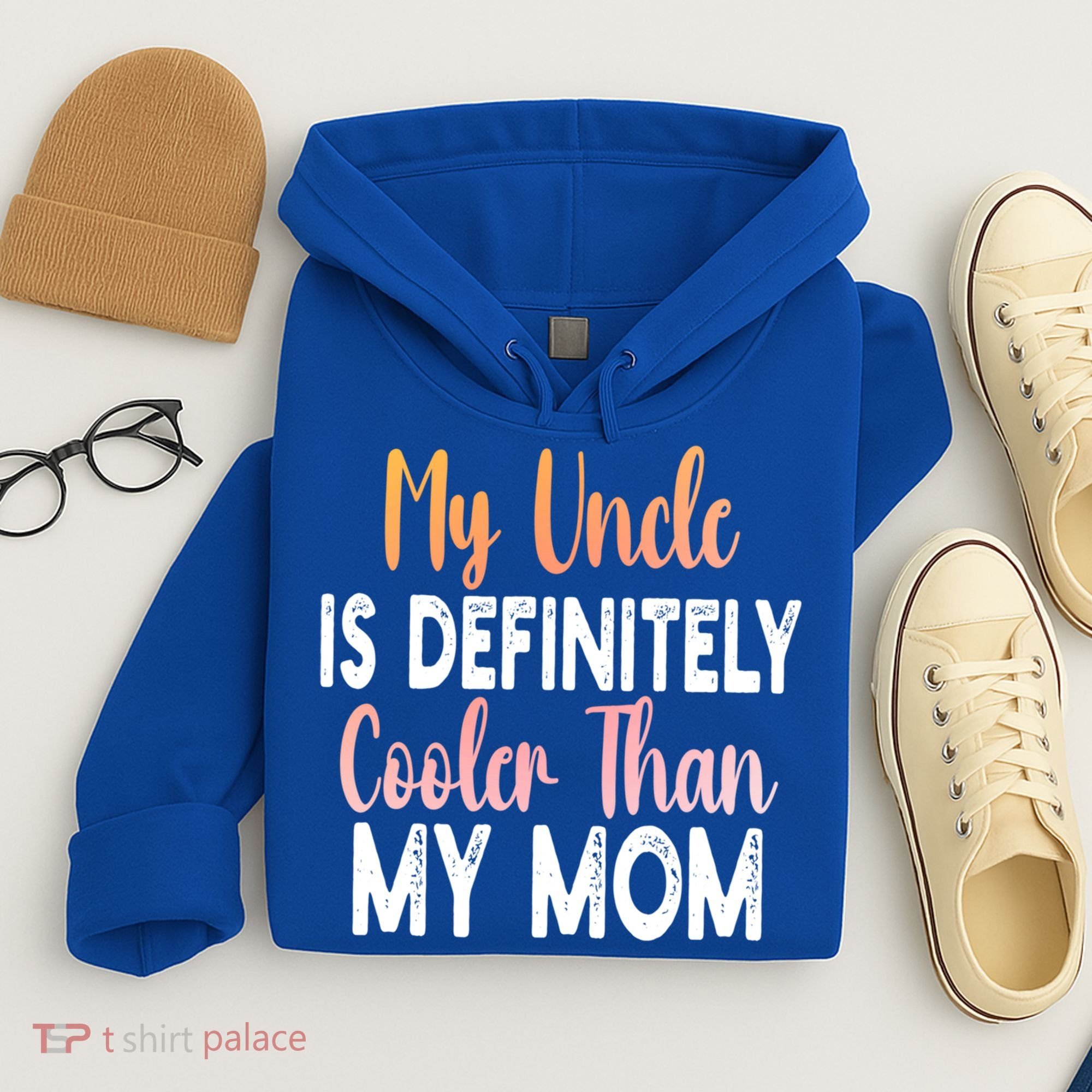 My Uncle Is Definitely Cooler Than My Mom Funny Niece Nephew Hoodie