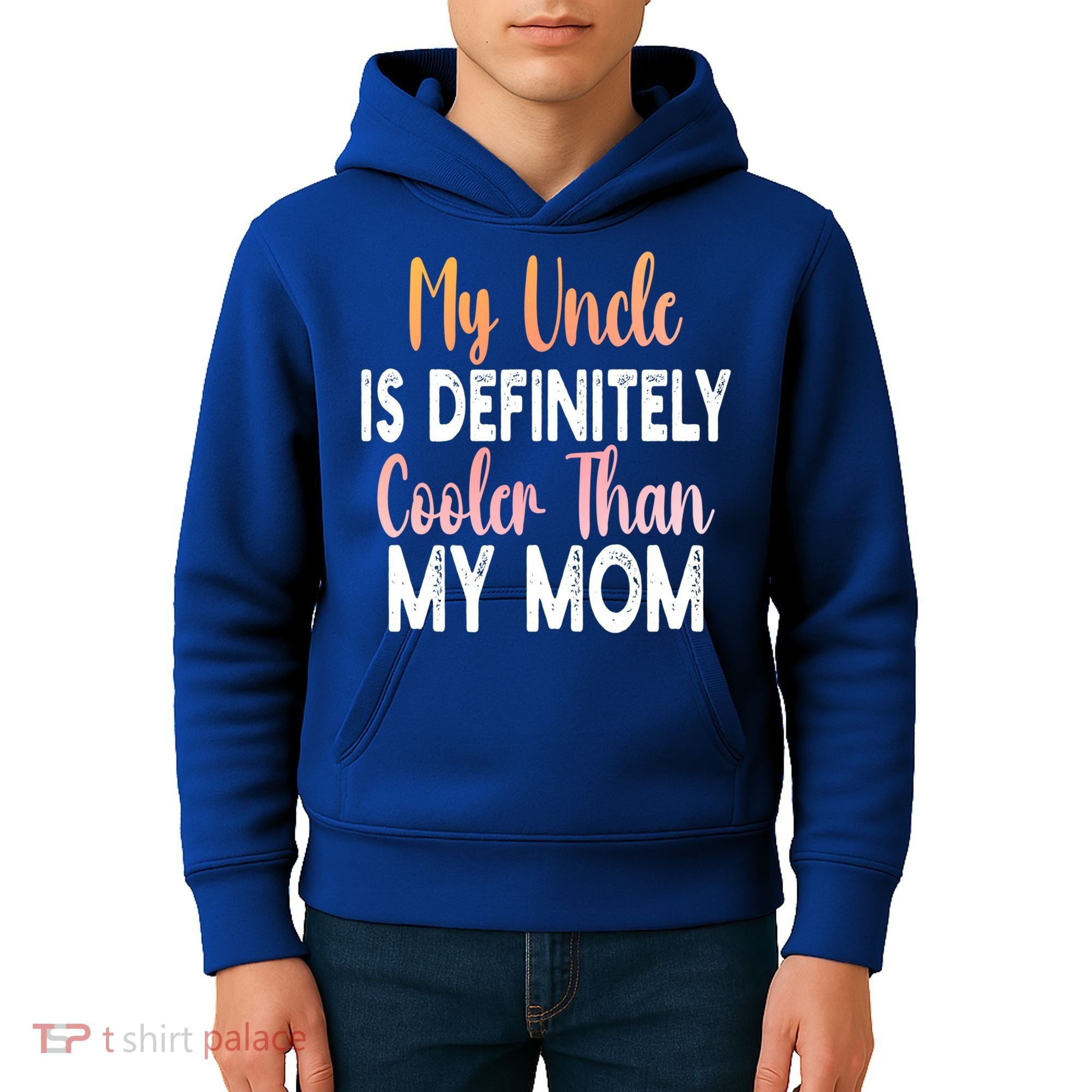 My Uncle Is Definitely Cooler Than My Mom Funny Niece Nephew Kids Hoodie