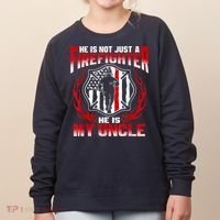 My Uncle Is A Firefighter Hero Proud Fire Niece Nephew Gifts Women's Sweatshirt thumb 0