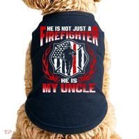My Uncle Is A Firefighter Hero Proud Fire Niece Nephew Gifts Doggie Tank thumb 0