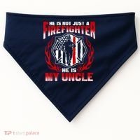My Uncle Is A Firefighter Hero Proud Fire Niece Nephew Gifts USA-Made Doggie Bandana thumb 0