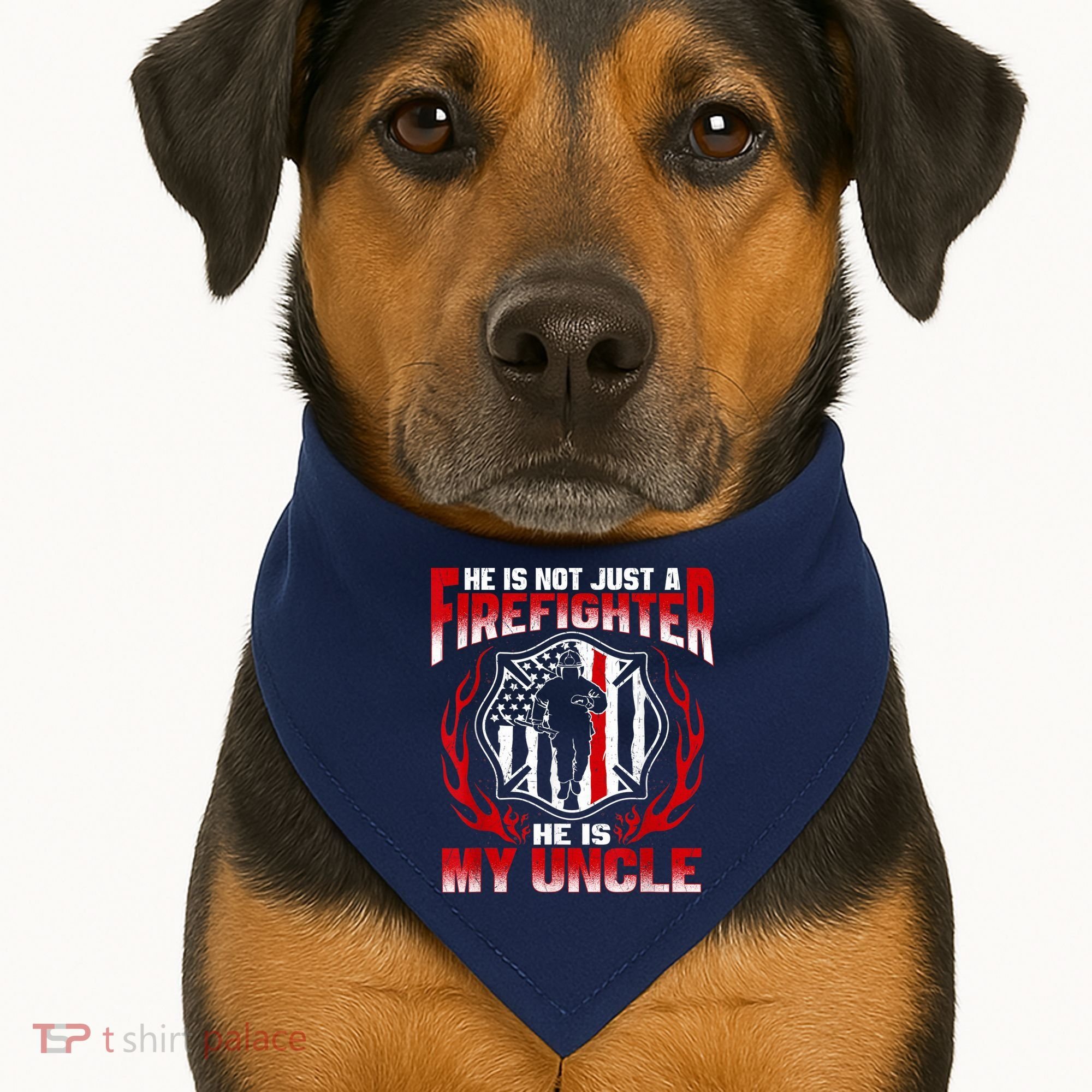 My Uncle Is A Firefighter Hero Proud Fire Niece Nephew Gifts USA-Made Doggie Bandana