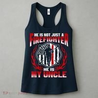 My Uncle Is A Firefighter Hero Proud Fire Niece Nephew Gifts Women's Tank Top thumb 3