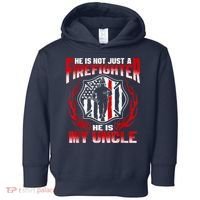 My Uncle Is A Firefighter Hero Proud Fire Niece Nephew Gifts Toddler Hoodie thumb 0