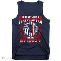 My Uncle Is A Firefighter Hero Proud Fire Niece Nephew Gifts Tank Top thumb 0