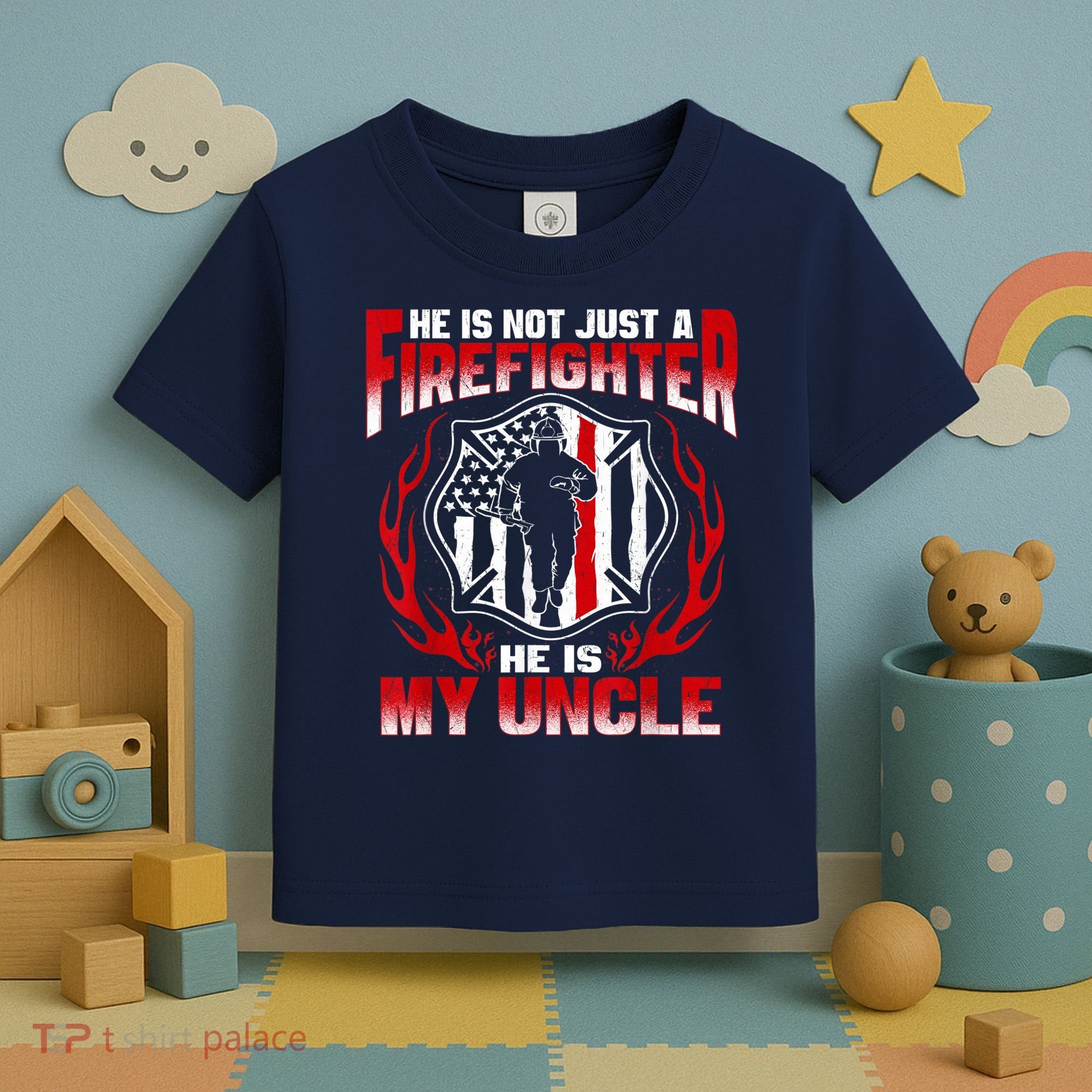 My Uncle Is A Firefighter Hero Proud Fire Niece Nephew Gifts Toddler T-Shirt