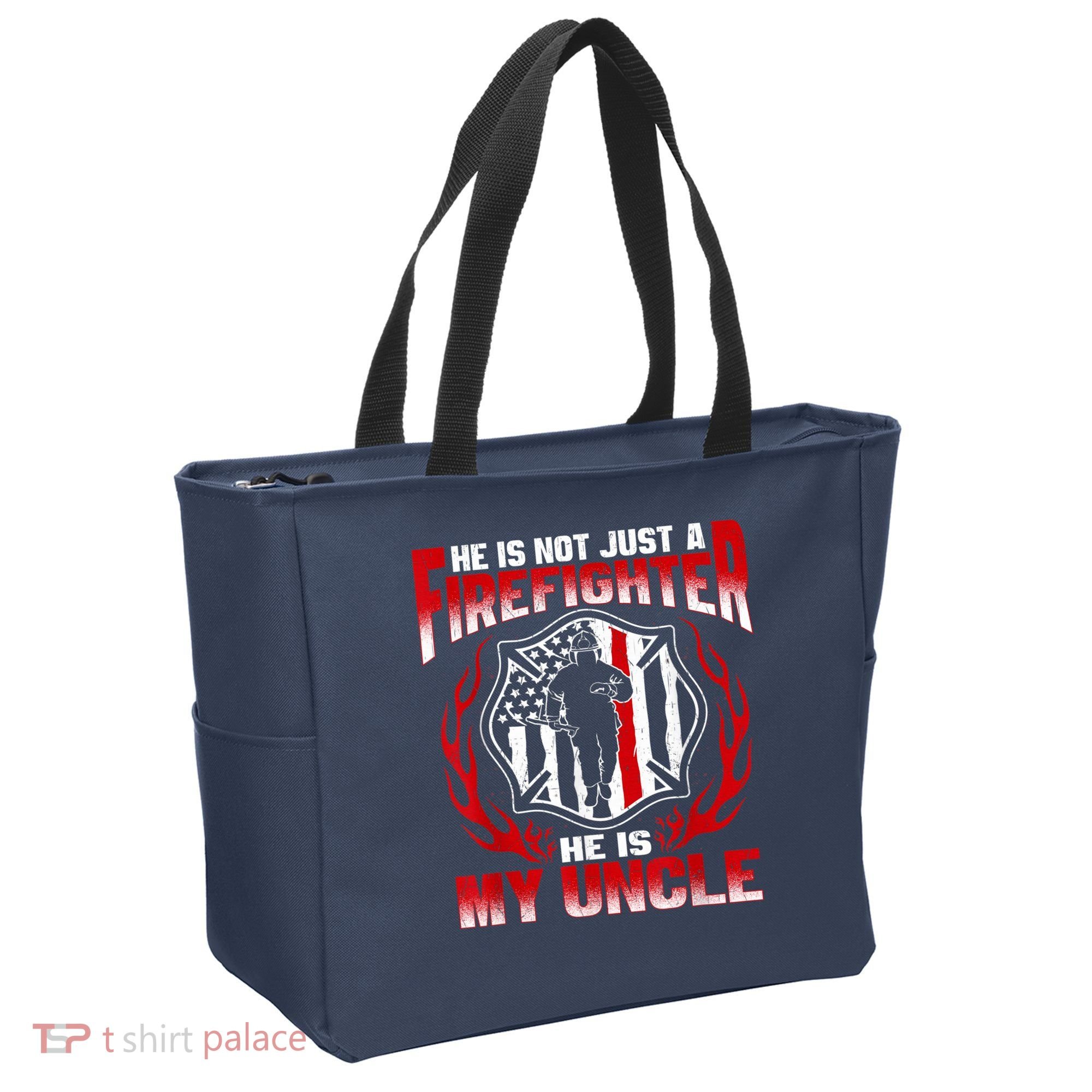 My Uncle Is A Firefighter Hero Proud Fire Niece Nephew Gifts Tote Bag