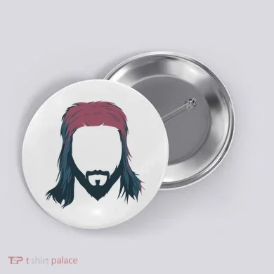 Mullet Haircut Button