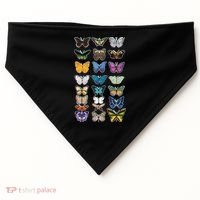 Multi Butterflies Botanical Species USA-Made Doggie Bandana thumb 0