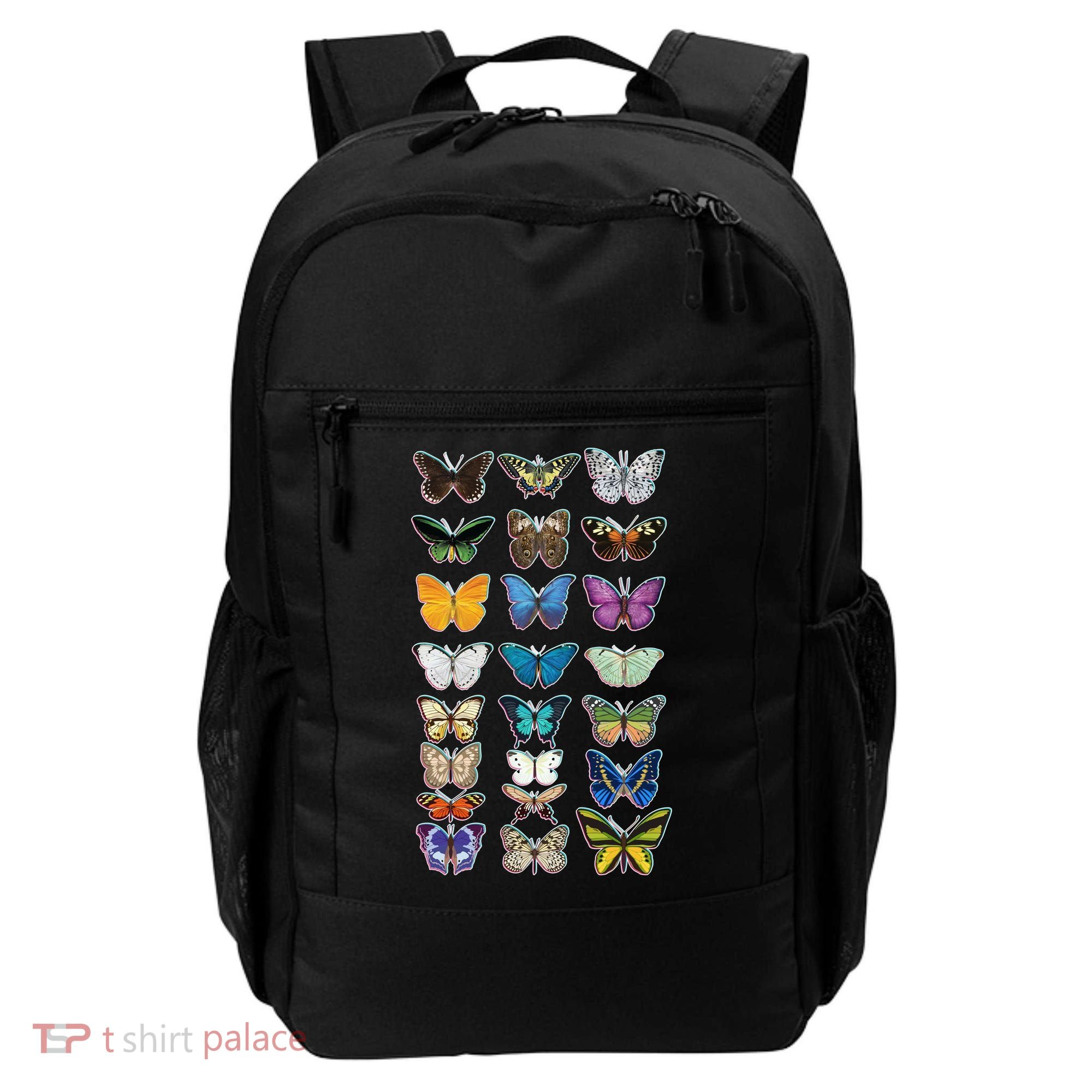 Multi Butterflies Botanical Species Backpack