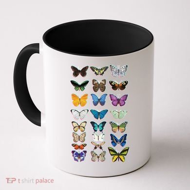 Multi Butterflies Botanical Species Coffee Mug