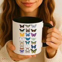 Multi Butterflies Botanical Species Coffee Mug thumb 3