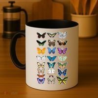 Multi Butterflies Botanical Species Coffee Mug thumb 4