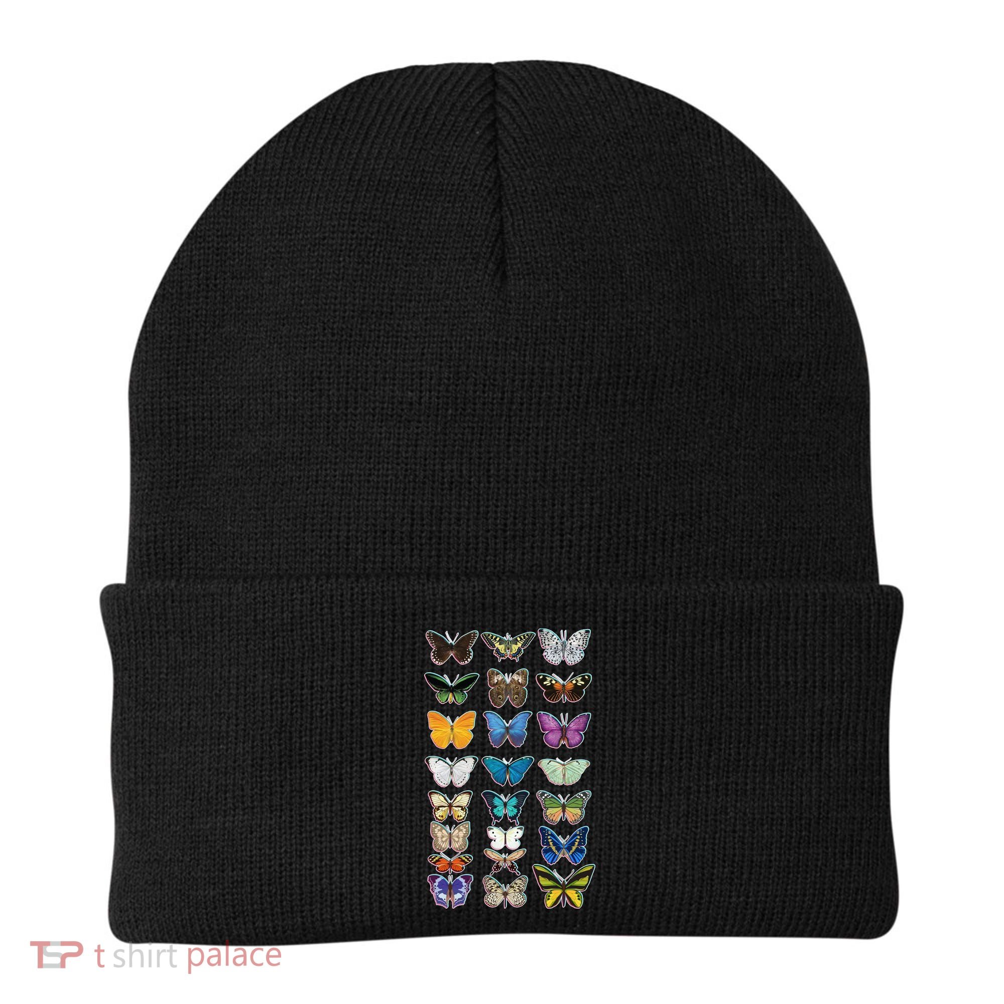 Multi Butterflies Botanical Species Beanie