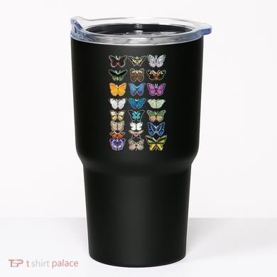 Multi Butterflies Botanical Species Tumbler
