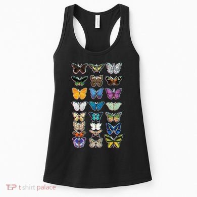 Multi Butterflies Botanical Species Women's Tank Top