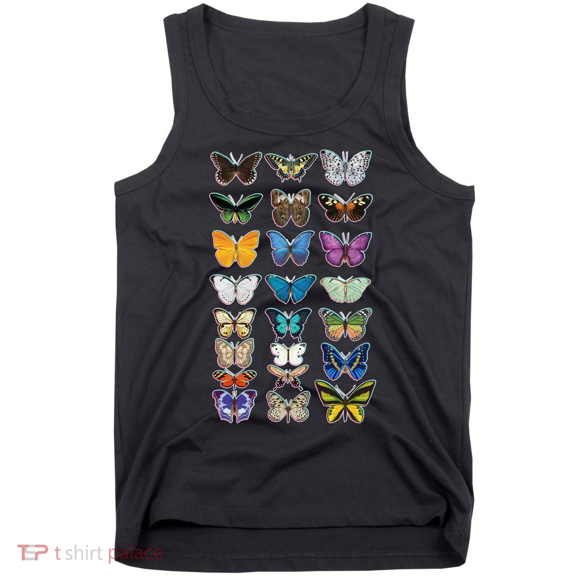Multi Butterflies Botanical Species Tank Top