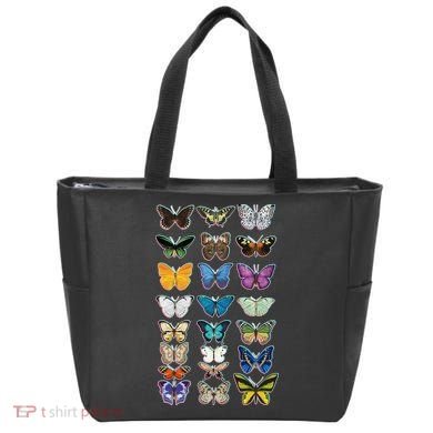 Multi Butterflies Botanical Species Tote Bag