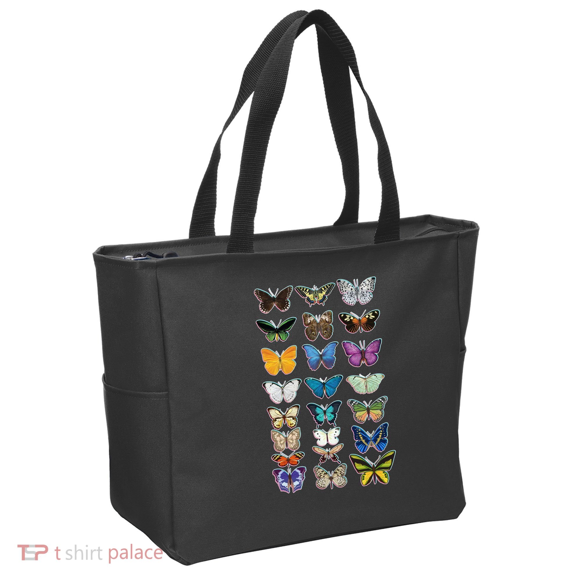 Multi Butterflies Botanical Species Tote Bag