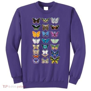 Multi Butterflies Botanical Species Sweatshirt