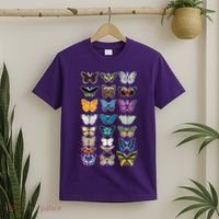 Multi Butterflies Botanical Species T-Shirt thumb 2