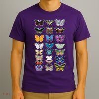 Multi Butterflies Botanical Species T-Shirt thumb 3