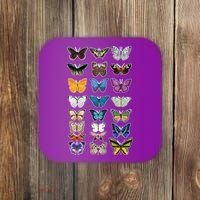 Multi Butterflies Botanical Species Coaster thumb 0