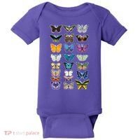 Multi Butterflies Botanical Species Baby Bodysuit thumb 0