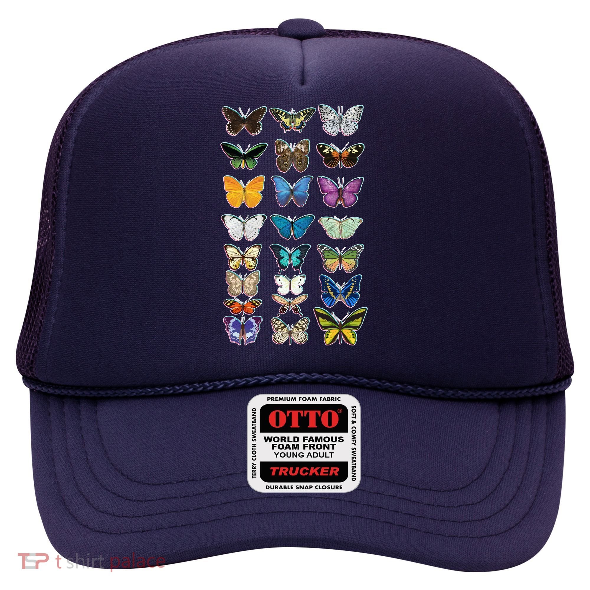 Multi Butterflies Botanical Species Hat