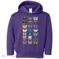 Multi Butterflies Botanical Species Toddler Hoodie thumb 0