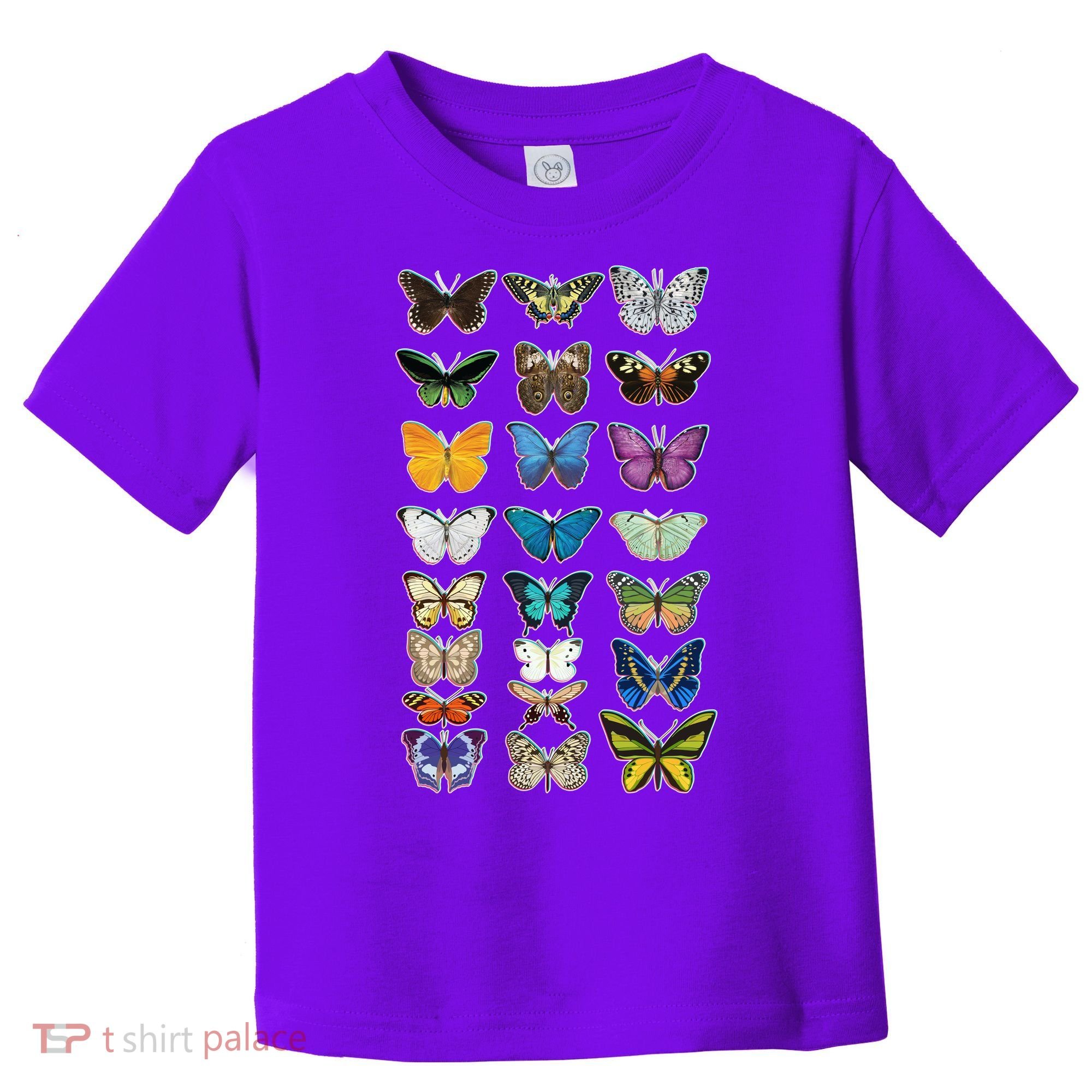 Multi Butterflies Botanical Species Toddler T-Shirt
