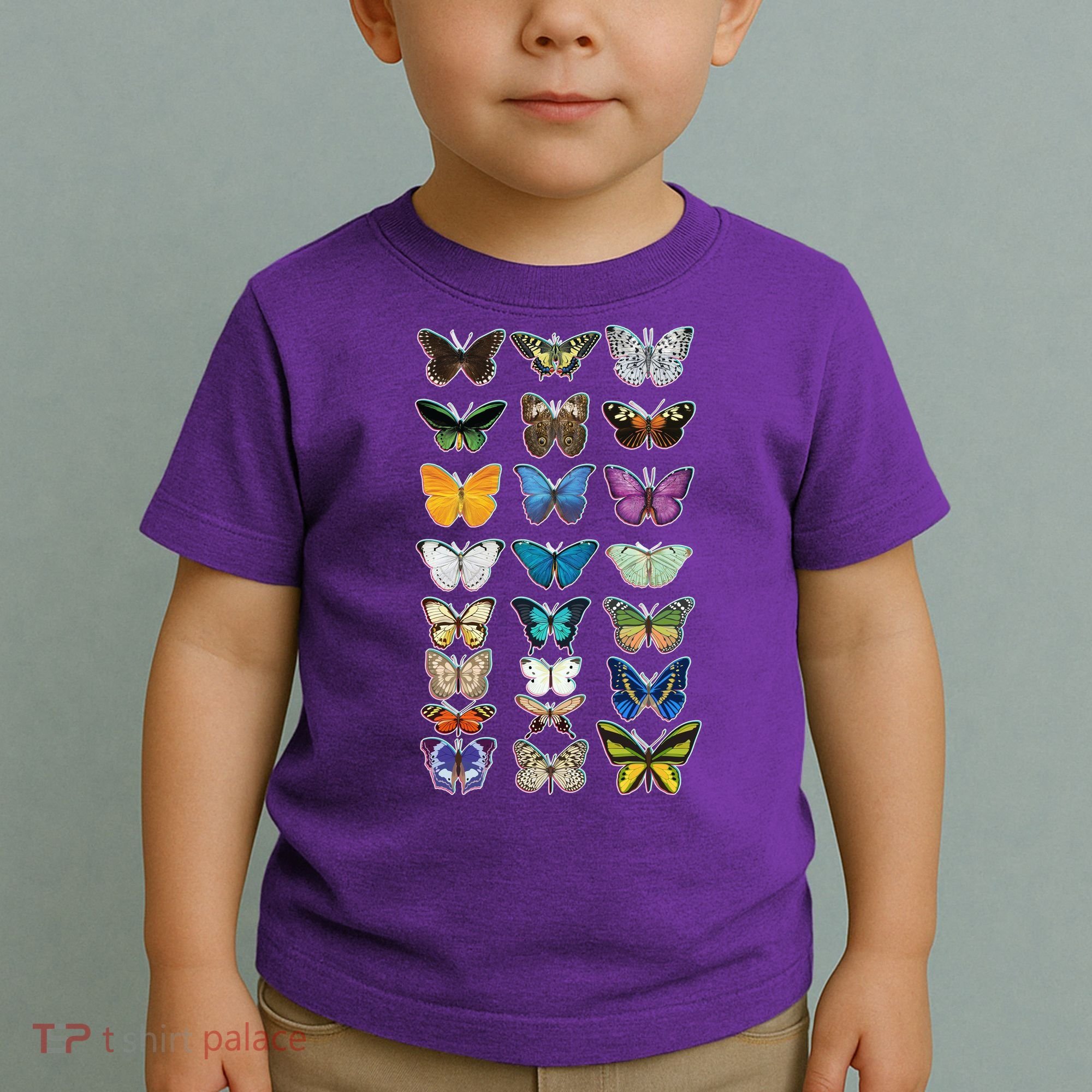 Multi Butterflies Botanical Species Toddler T-Shirt