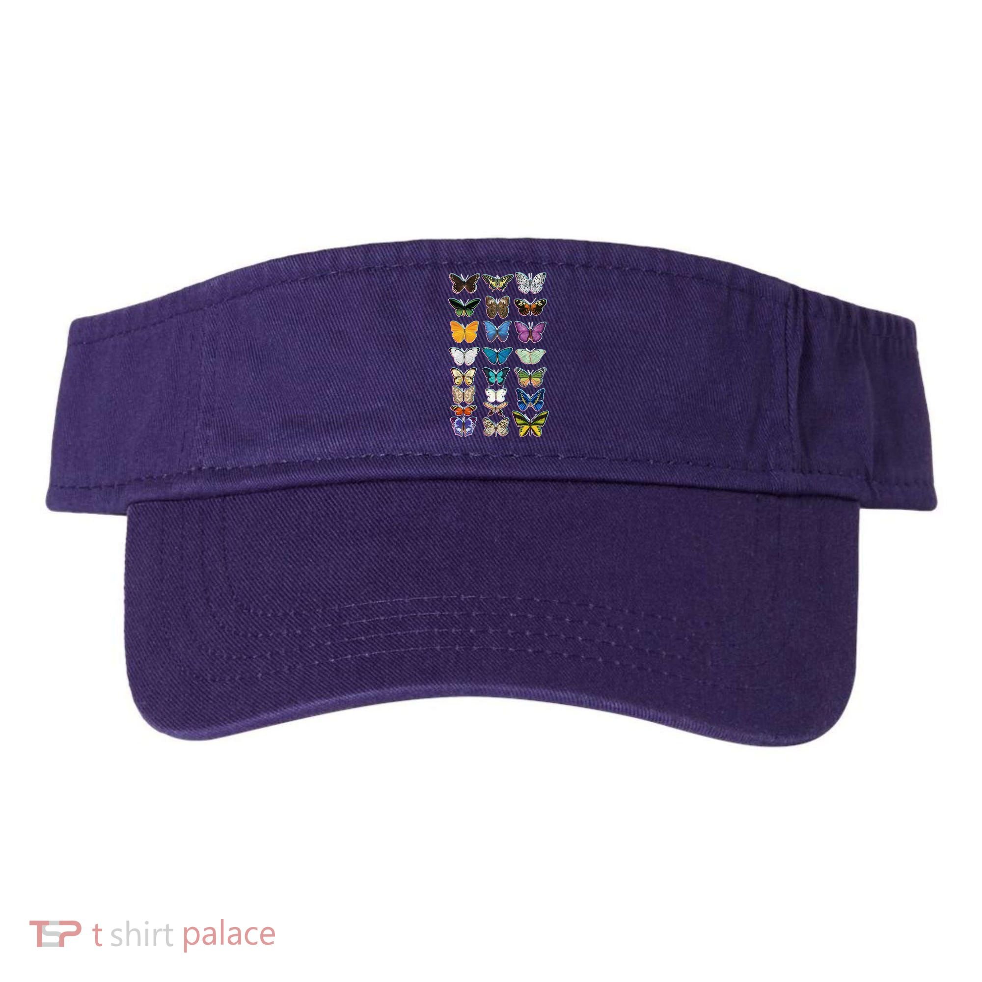 Multi Butterflies Botanical Species Visor