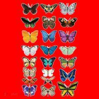 Multi Butterflies Botanical Species Santa Hat thumb 1