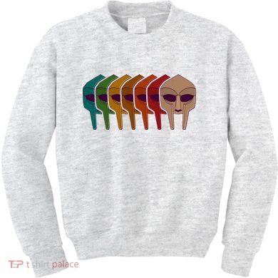 Multi Color MF DOOM Masks Kids Sweatshirt