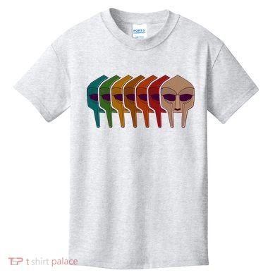 Multi Color MF DOOM Masks Kids T-Shirt