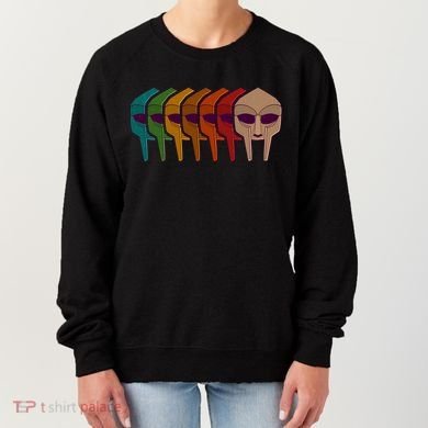 Multi Color MF DOOM Masks Women's Sweatshirt