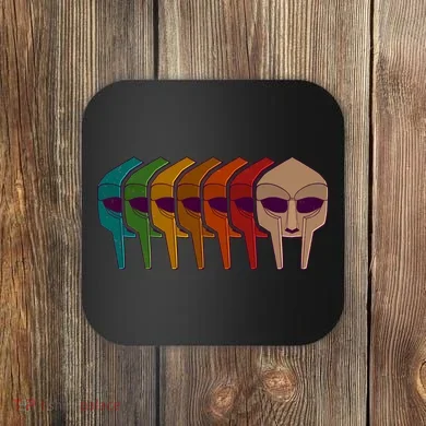 Multi Color MF DOOM Masks Coaster