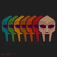 Multi Color MF DOOM Masks Tumbler thumb 3